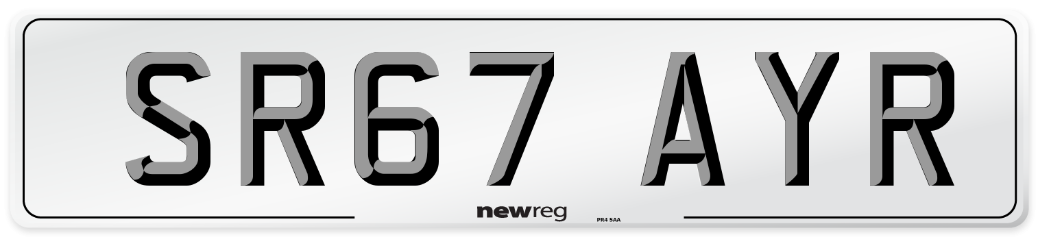 SR67 AYR Number Plate from New Reg